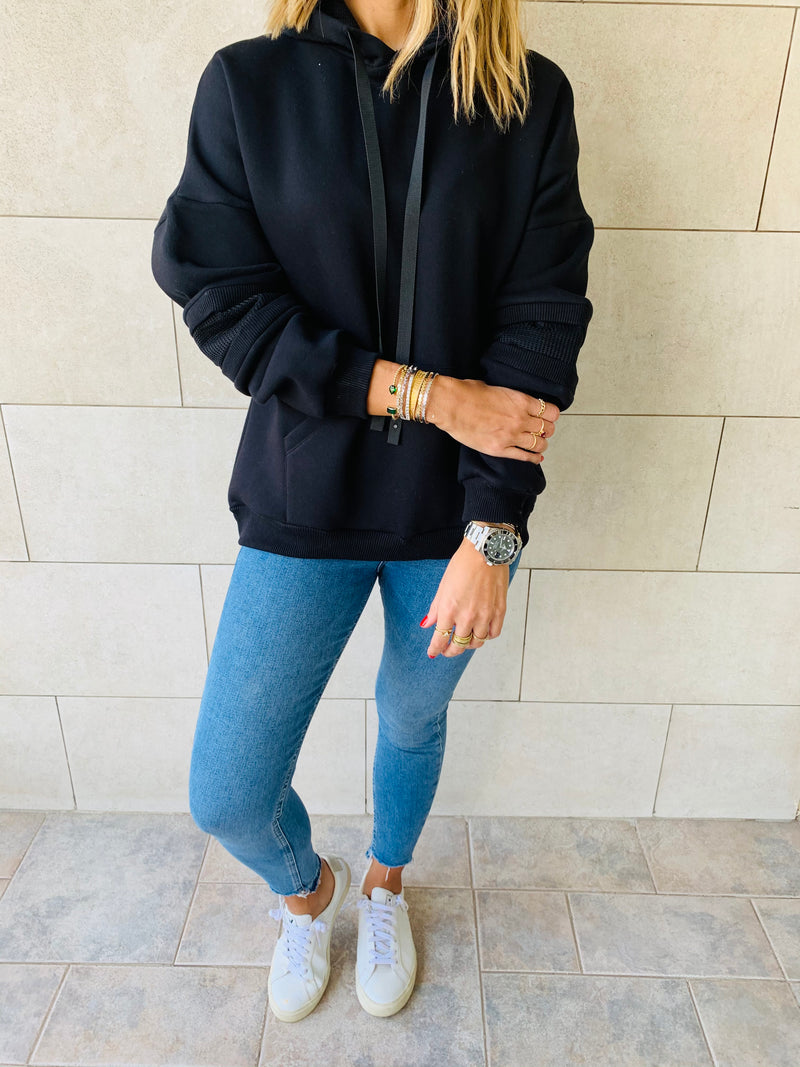 Effortless Black Hoodie