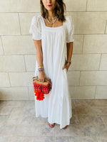 White Puffed Dress