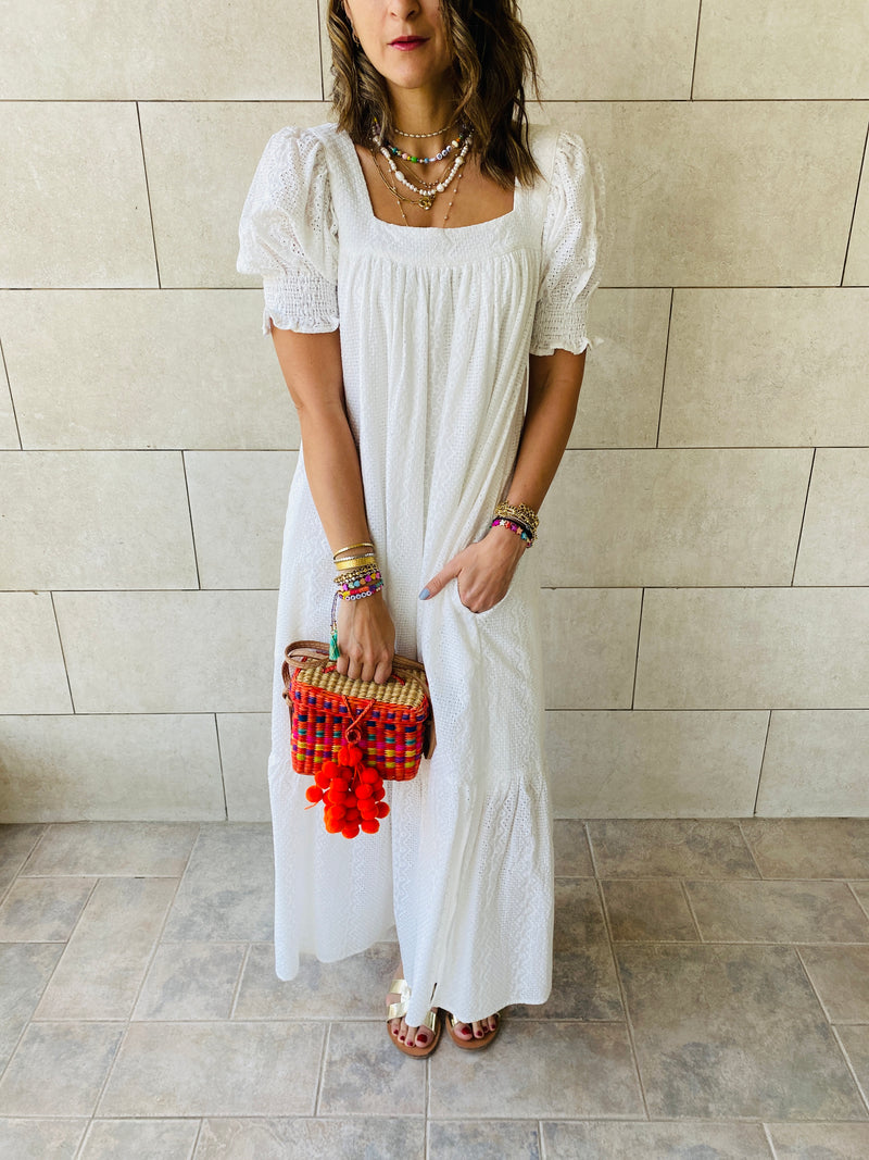 White Puffed Dress
