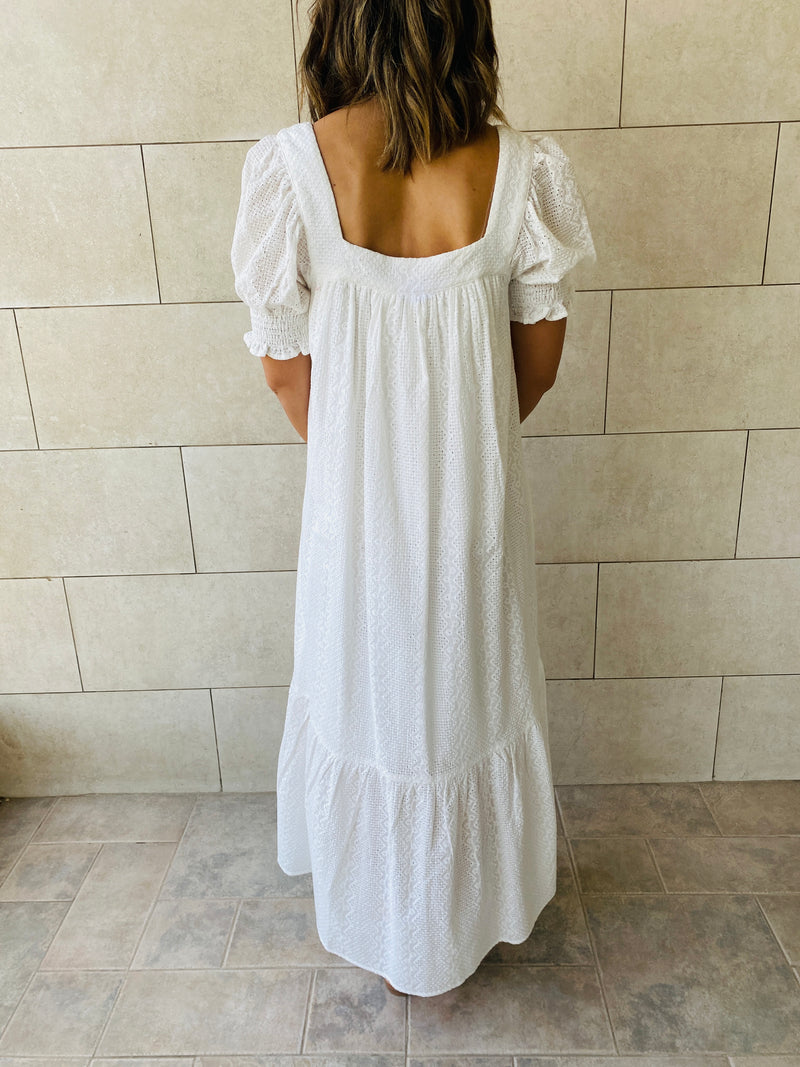 White Puffed Dress