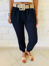 Black Belted City Pants