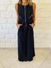 Sleeveless Zip Up Dress