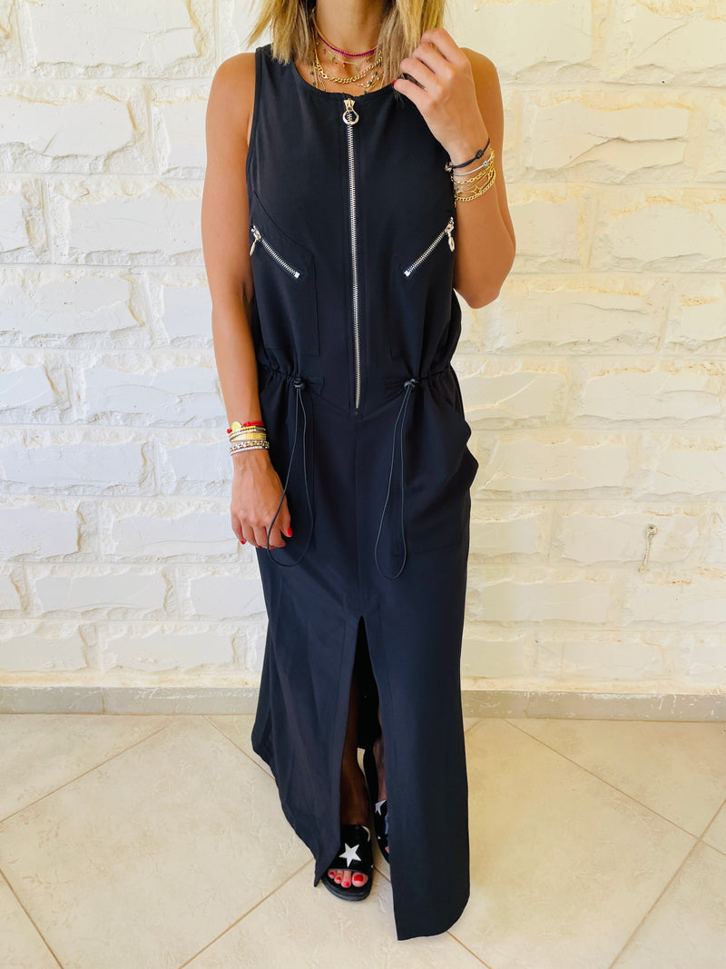 Sleeveless Zip Up Dress
