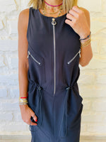 Sleeveless Zip Up Dress