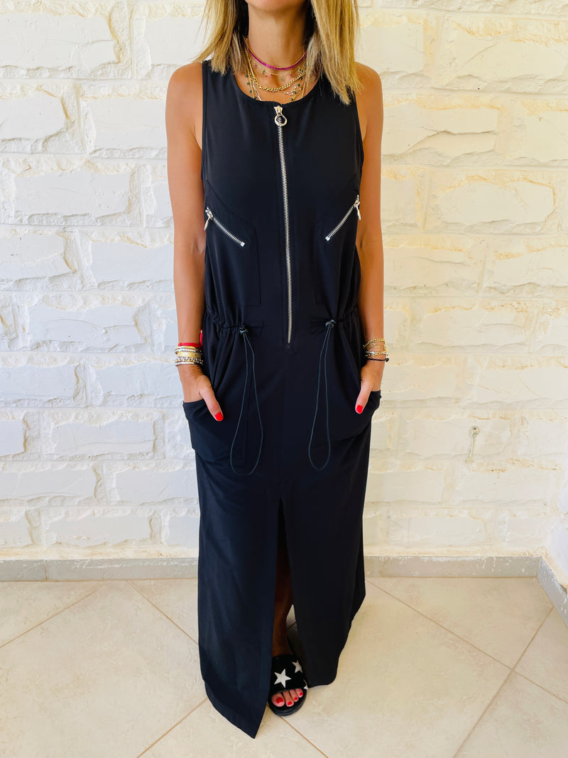 Sleeveless Zip Up Dress