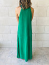 Green Heavy Knit Sleeveless Dress