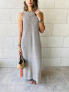 Beige Heavy Knit Sleeveless Dress