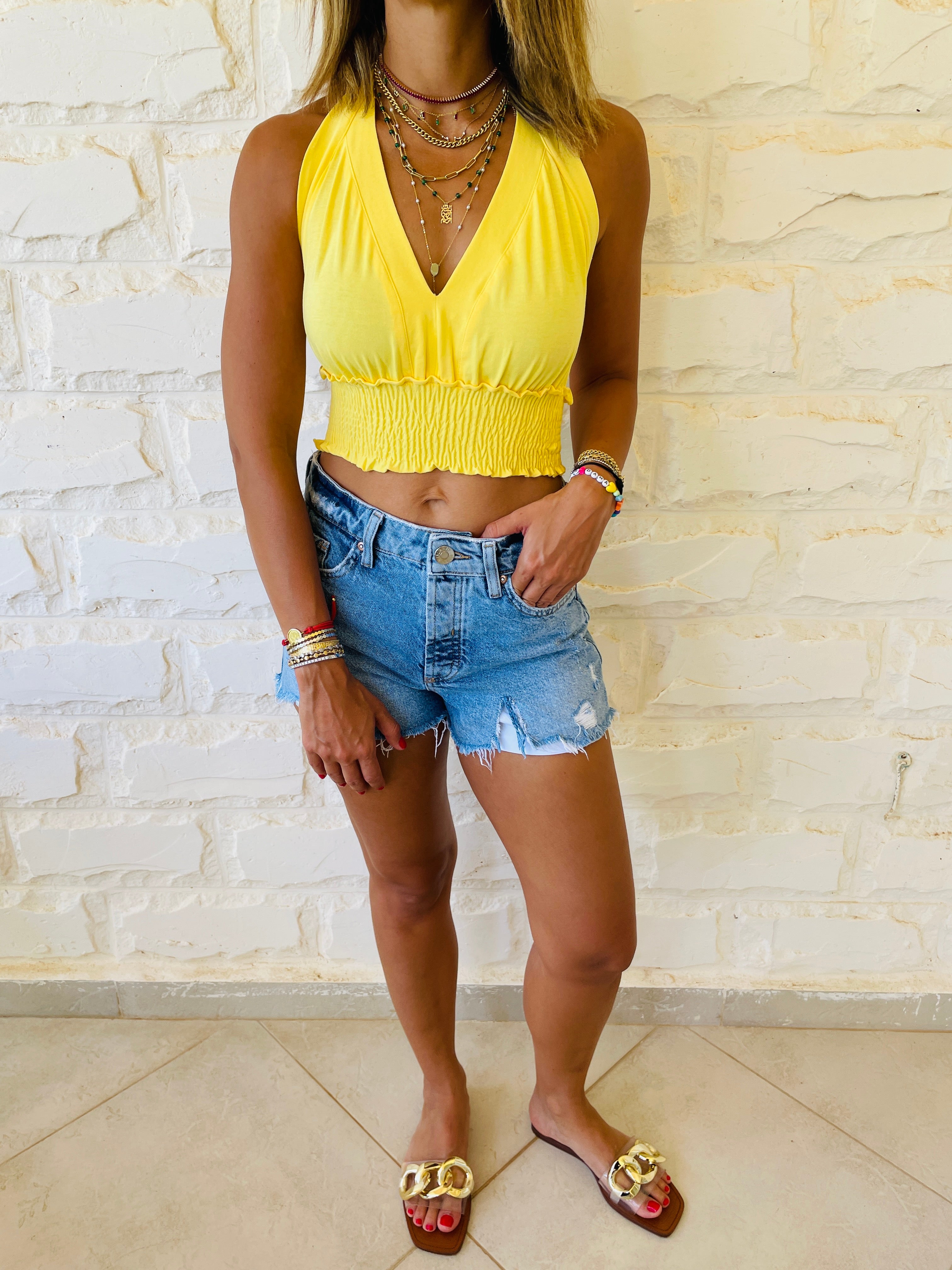 Yellow Halter Top