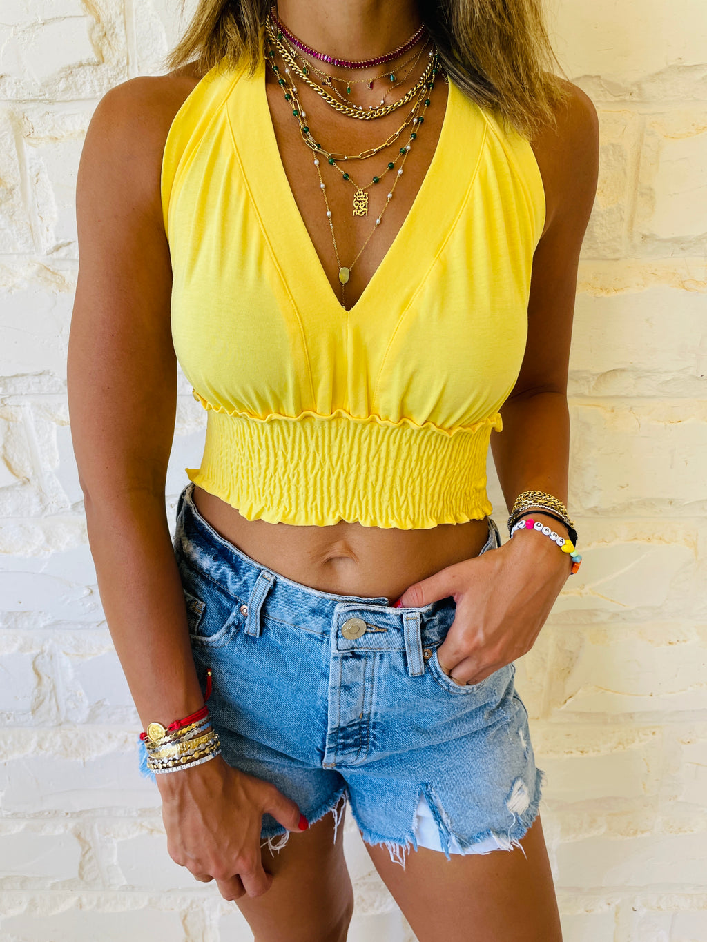 Yellow Halter Top