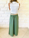 Olive Belted City Skirt