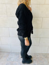 Black Front Pull Pullover