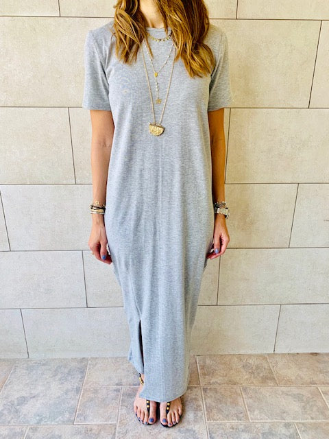 The Basic Grey Tshirt Dress