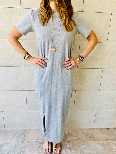 The Basic Grey Tshirt Dress
