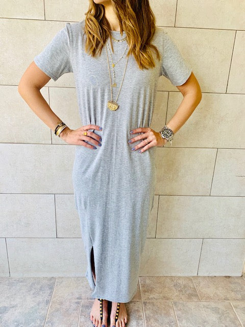 The Basic Grey Tshirt Dress