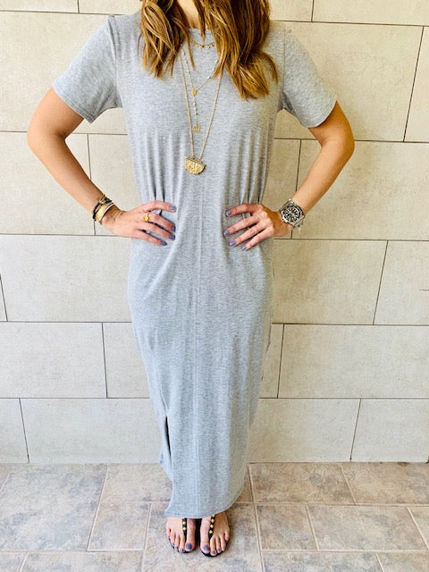 The Basic Grey Tshirt Dress
