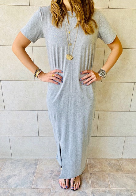 The Basic Grey Tshirt Dress