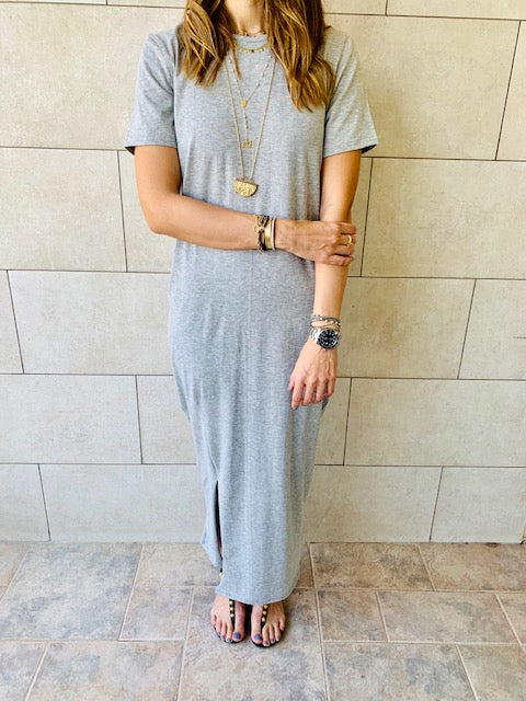The Basic Grey Tshirt Dress