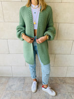Pistachio Fluffing Around Cardi