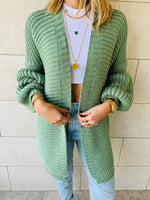 Pistachio Fluffing Around Cardi