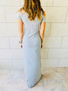 Grey Cold Shoulder Maxi Dress