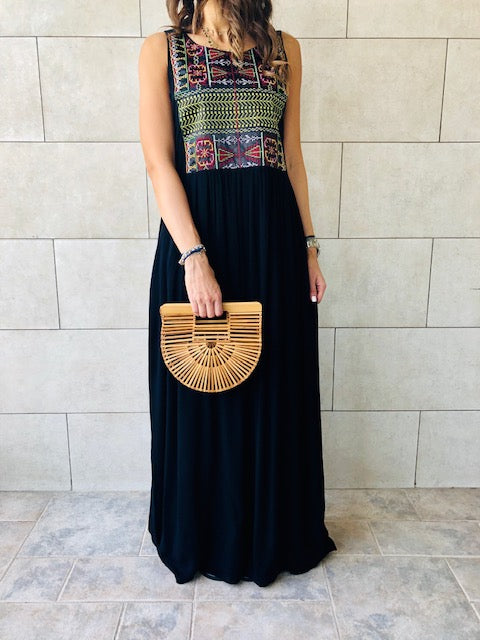 Embroidered Maxi Beach Dress