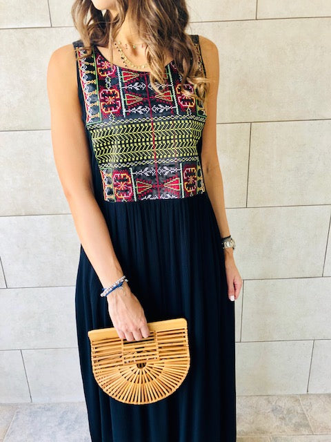 Embroidered Maxi Beach Dress