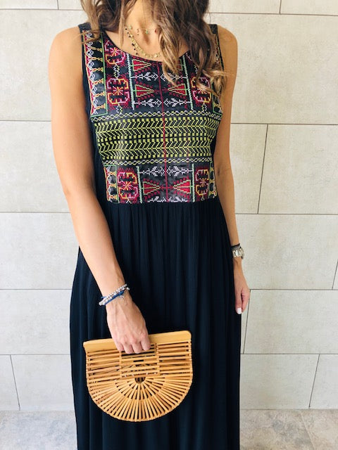 Embroidered Maxi Beach Dress