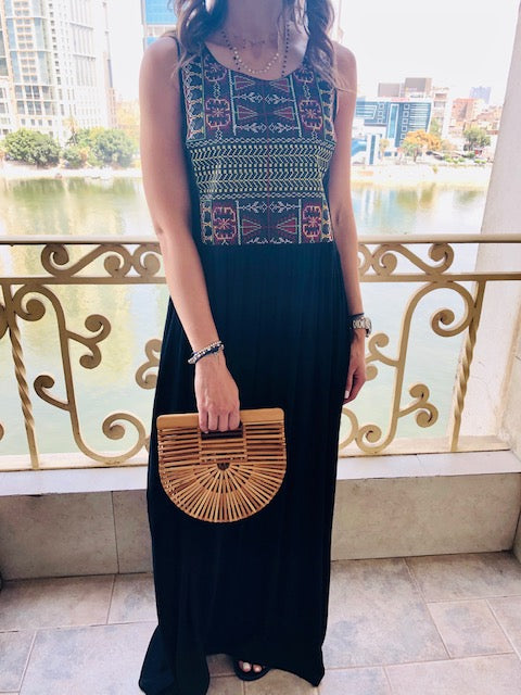 Embroidered Maxi Beach Dress