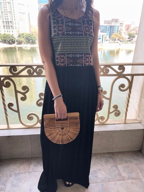 Embroidered Maxi Beach Dress