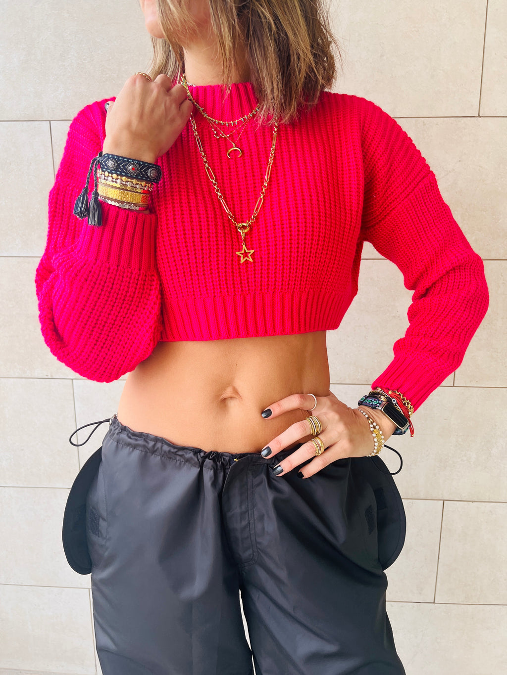 The Fuchsia Ultimate Cropped Knit