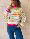 Fuchsia Hello Spring Cropped Knit