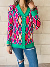 Fuchsia Retro Funk Cardi