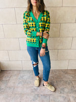 Green Pixel Cardi