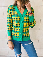 Green Pixel Cardi