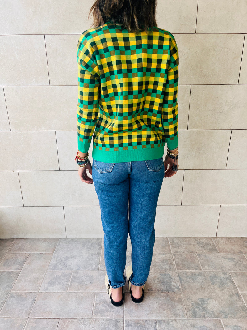 Green Pixel Cardi