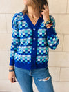 Blue Pixel Cardi