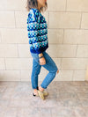 Blue Pixel Cardi