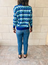 Blue Pixel Cardi