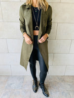 Olive Suede Coat