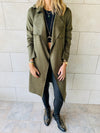 Olive Suede Coat
