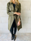 Olive Suede Coat