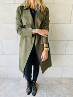 Olive Suede Coat