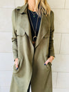 Olive Suede Coat
