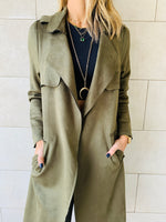 Olive Suede Coat