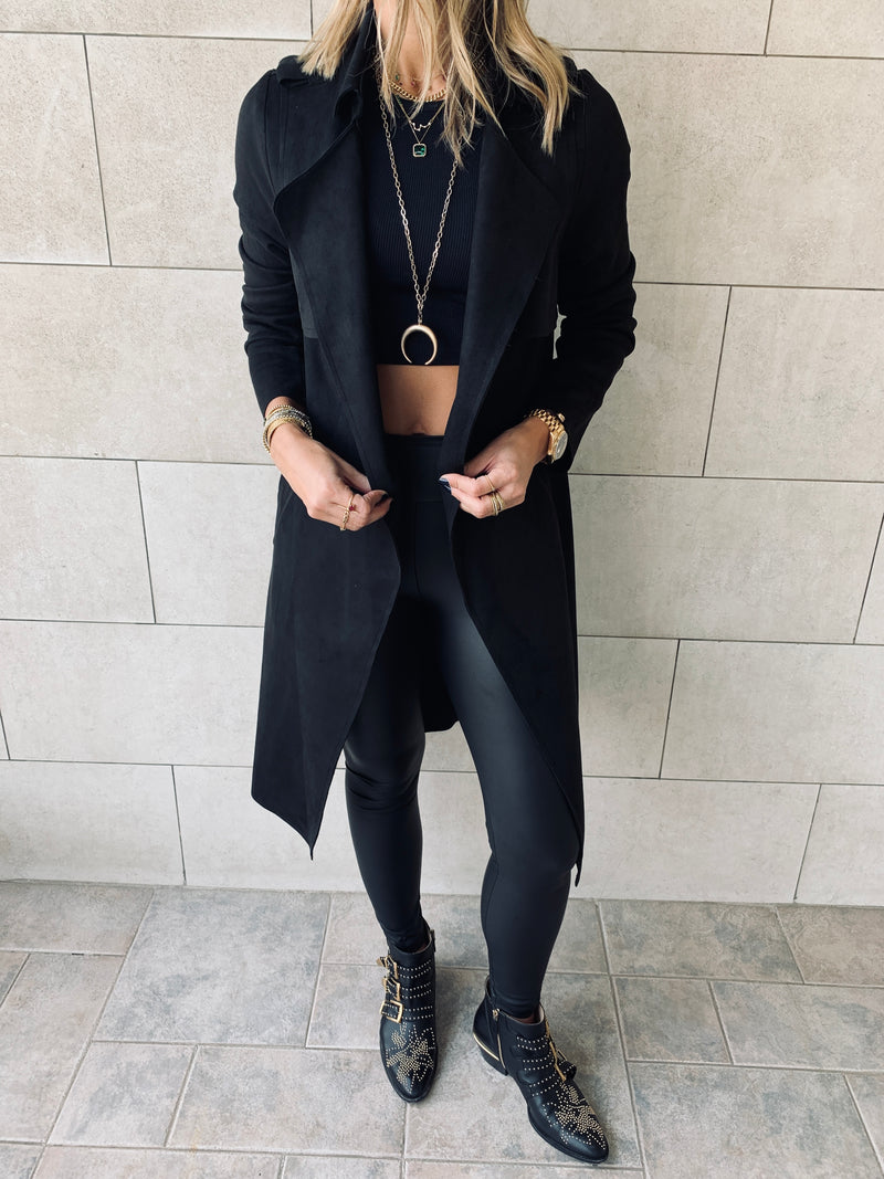 Black Suede Coat