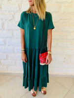 Green Tiered City Dress