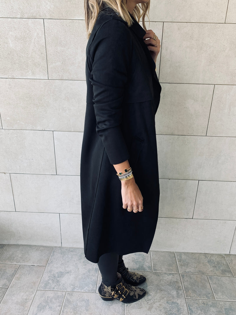 Black Suede Coat