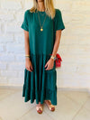 Green Tiered City Dress