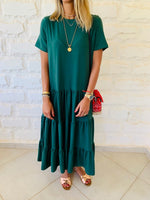 Green Tiered City Dress