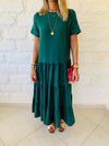 Green Tiered City Dress